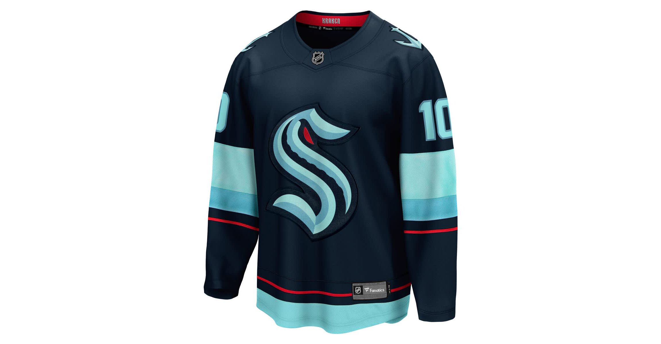 NHL Fanatics Matty Beniers Deep Sea Seattle Kraken Premier Breakaway Player Jersey