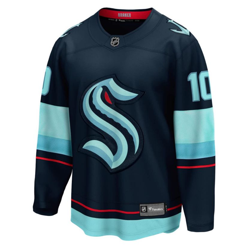 NHL Fanatics Matty Beniers Deep Sea Seattle Kraken Premier Breakaway Player Jersey