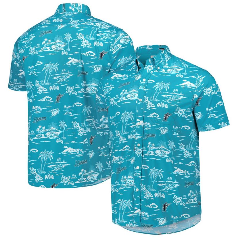 MLB Miami Marlins Kekai Button-Down Shirt