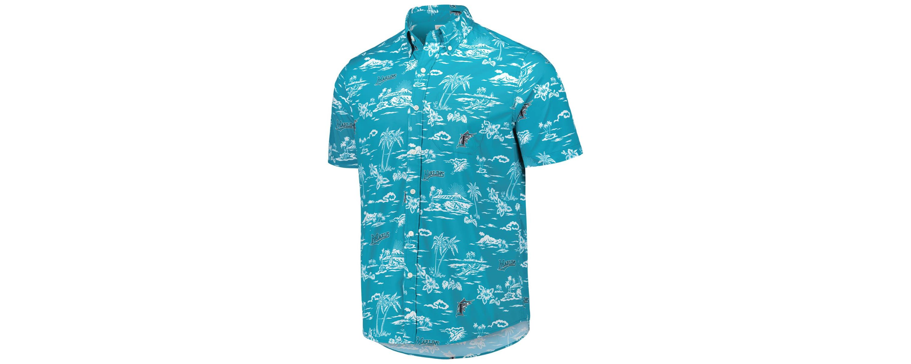 MLB Miami Marlins Kekai Button-Down Shirt