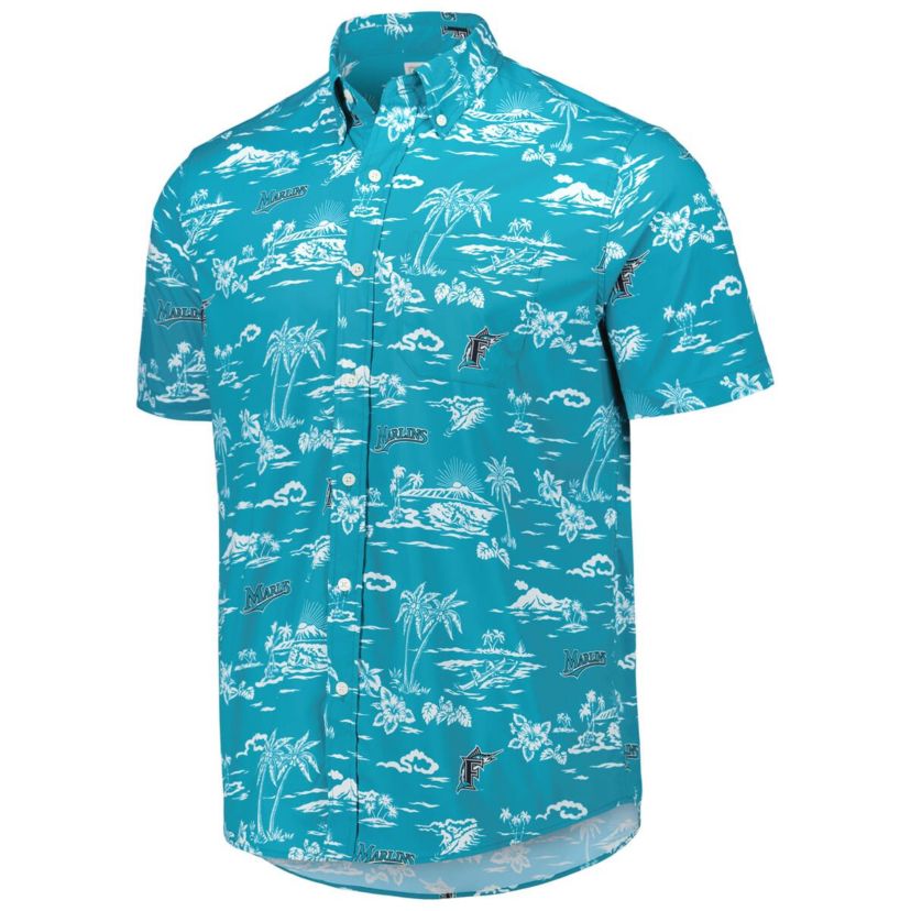 MLB Miami Marlins Kekai Button-Down Shirt