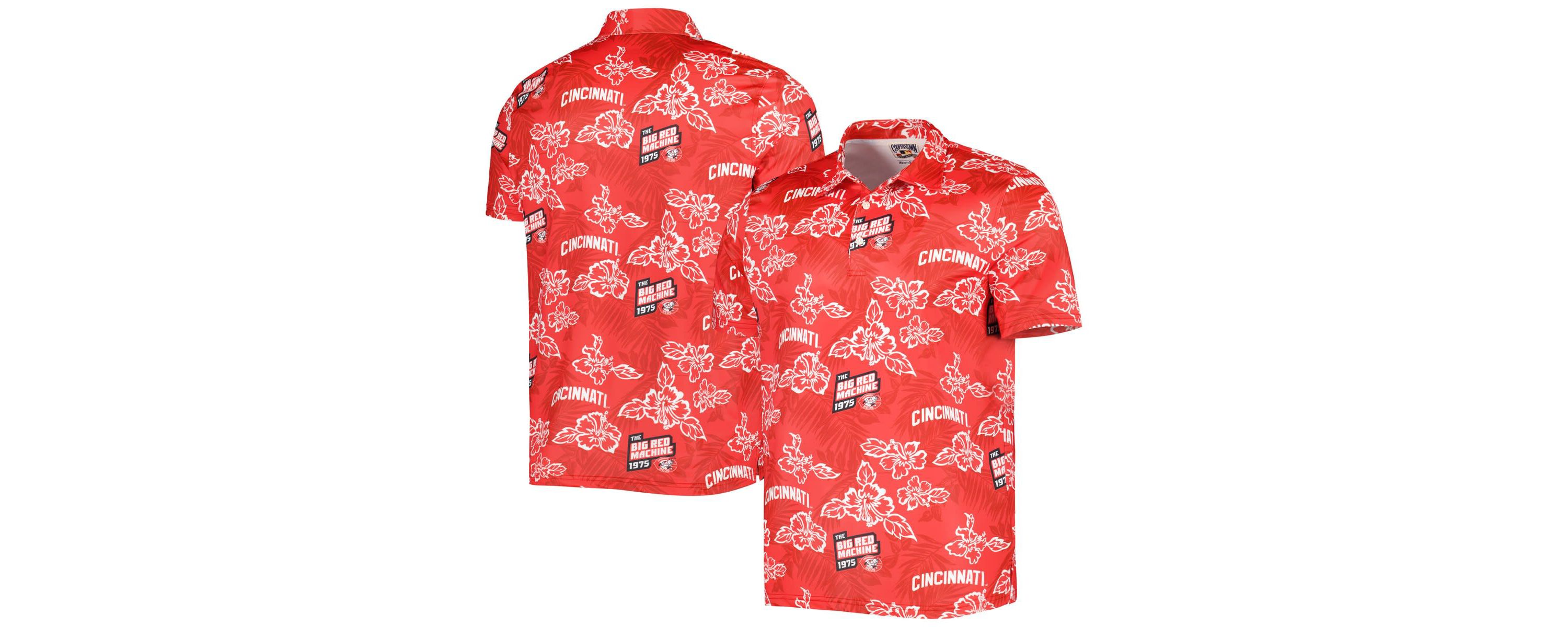 MLB Cincinnati Reds Cooperstown Collection Puamana Print Polo