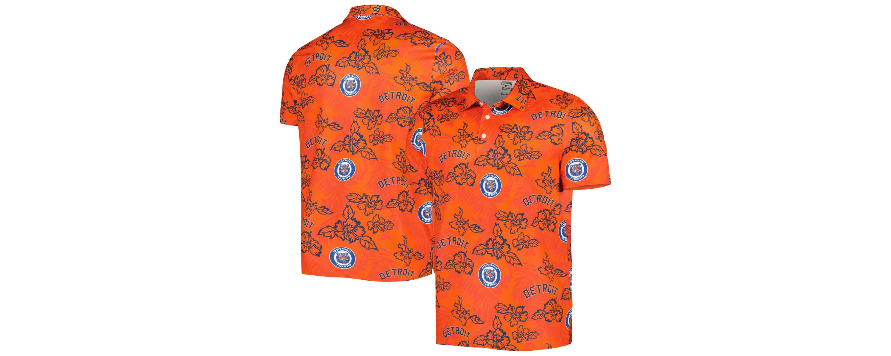MLB Detroit Tigers Cooperstown Collection Puamana Print Polo