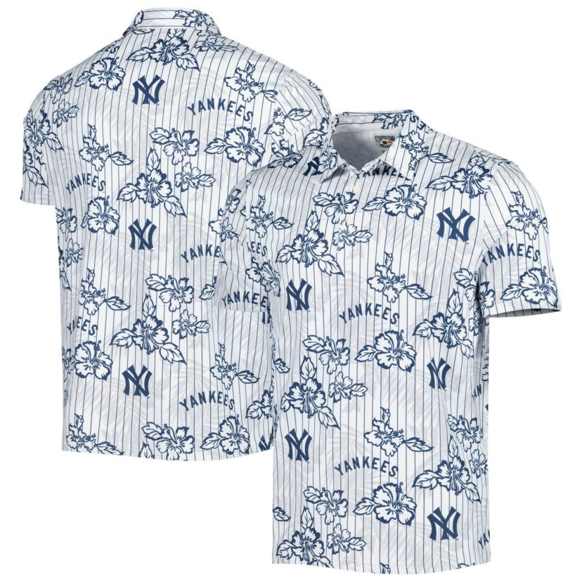 MLB New York Yankees Cooperstown Collection Puamana Print Polo