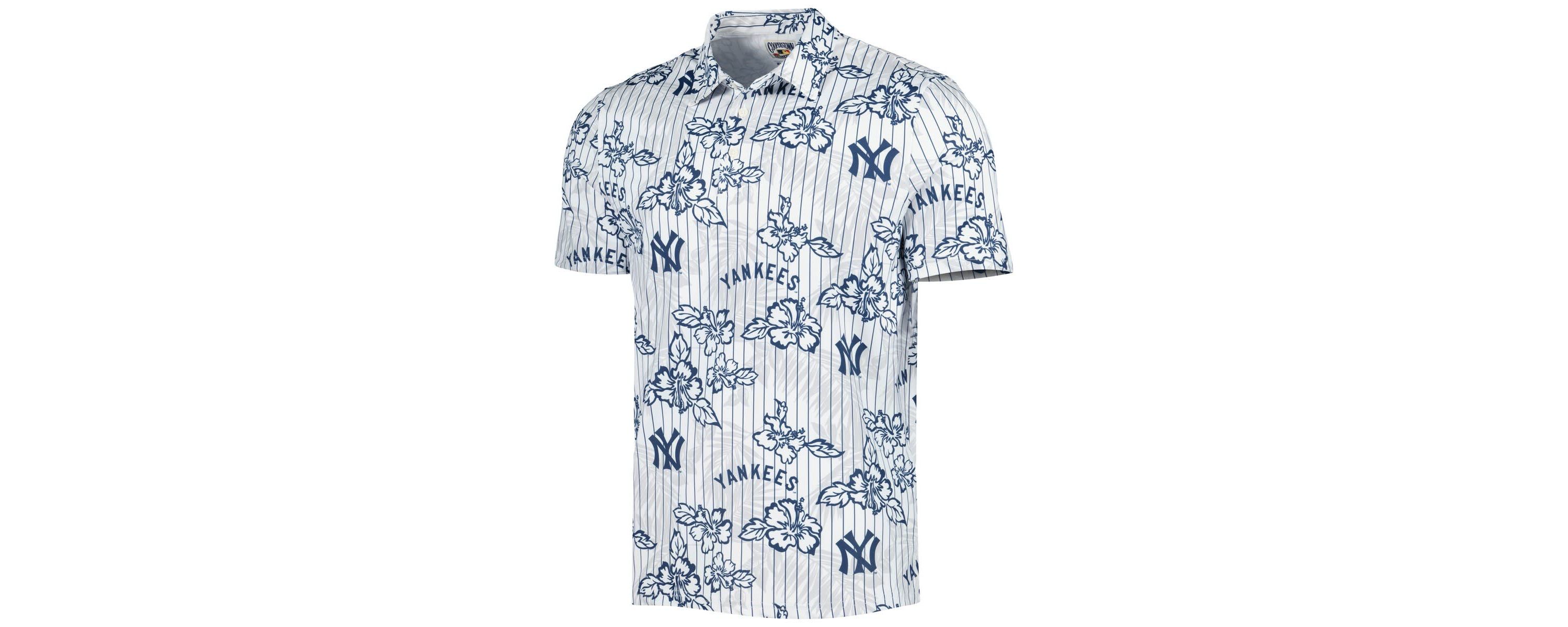 MLB New York Yankees Cooperstown Collection Puamana Print Polo