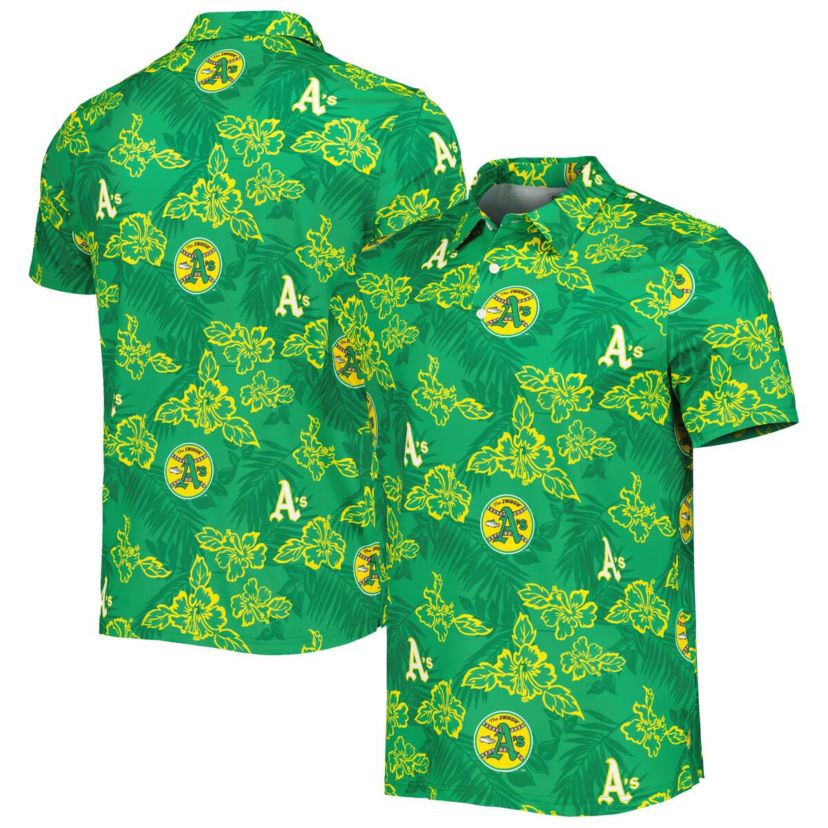 Oakland Athletics MLB Athletics Cooperstown Collection Puamana Print Polo