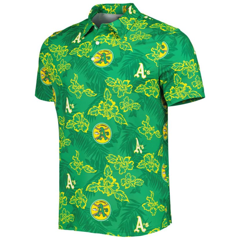 Oakland Athletics MLB Athletics Cooperstown Collection Puamana Print Polo