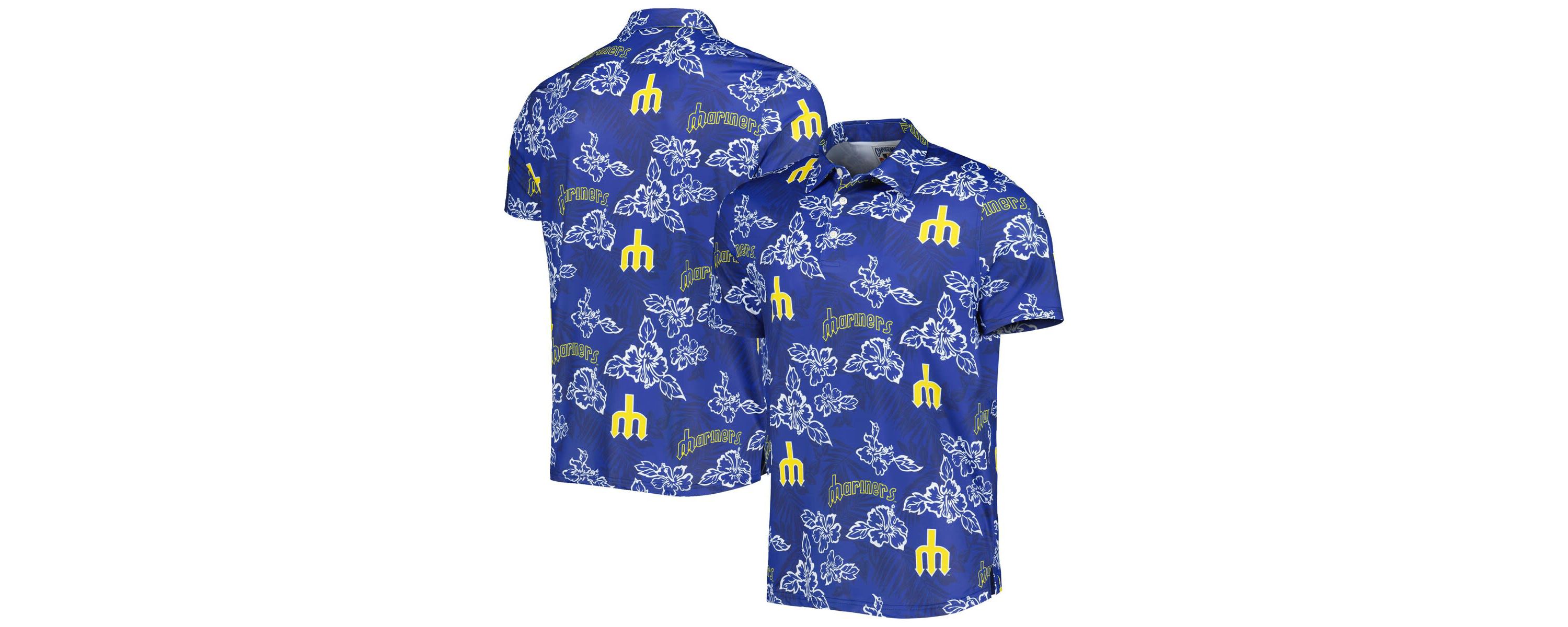 MLB Seattle Mariners Cooperstown Collection Puamana Print Polo
