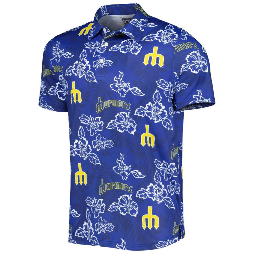 MLB Seattle Mariners Cooperstown Collection Puamana Print Polo