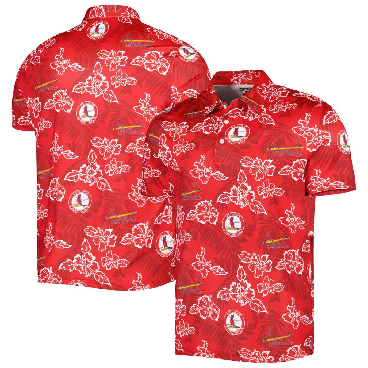 MLB St. Louis Cardinals Cooperstown Collection Puamana Print Polo