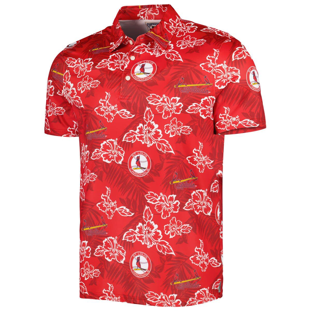 MLB St. Louis Cardinals Cooperstown Collection Puamana Print Polo