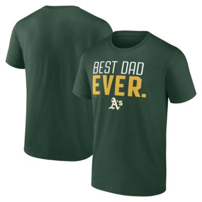 Fanatics MTO Label Men's Oakland Athletics MLB Athletics Best Dad Ever T-Shirt, Green, 3XL