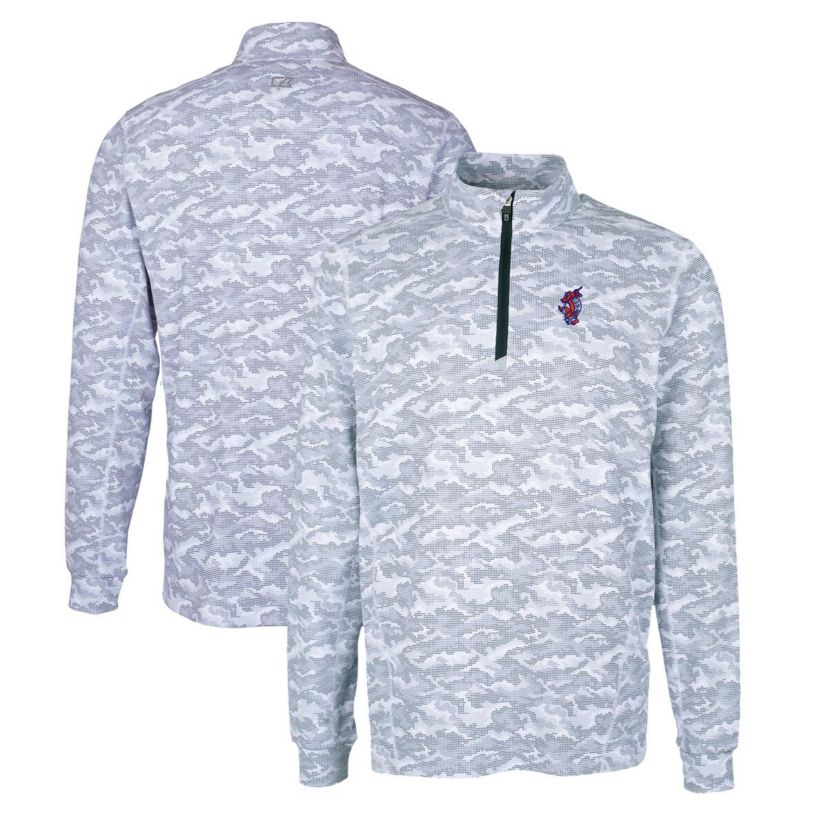 NCAA Florida Gators Swinging Gator Traverse Print Stretch Quarter-Zip Pullover Top