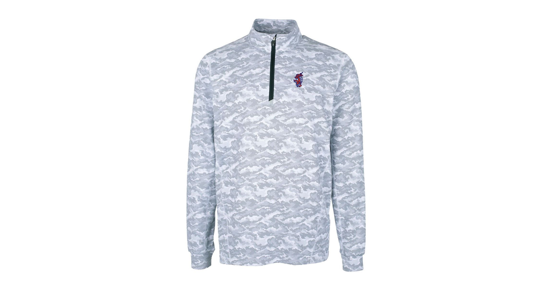 NCAA Florida Gators Swinging Gator Traverse Print Stretch Quarter-Zip Pullover Top