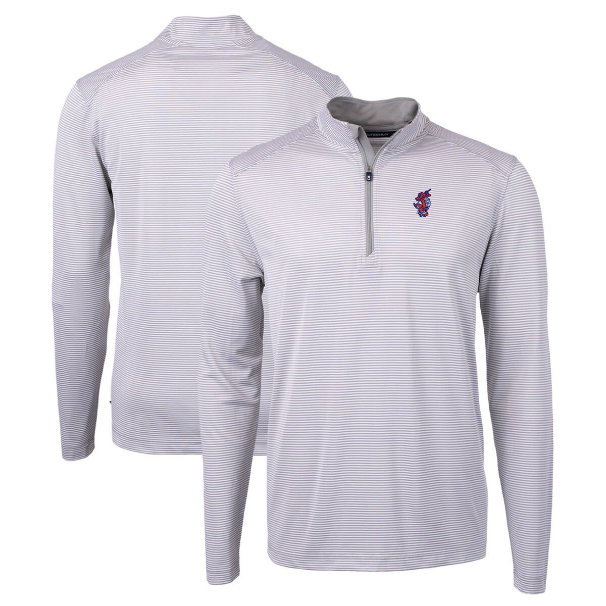 NCAA Florida Gators Swinging Gator Virtue Eco Pique Micro Stripe Recycled Quarter-Zip Pullover Top