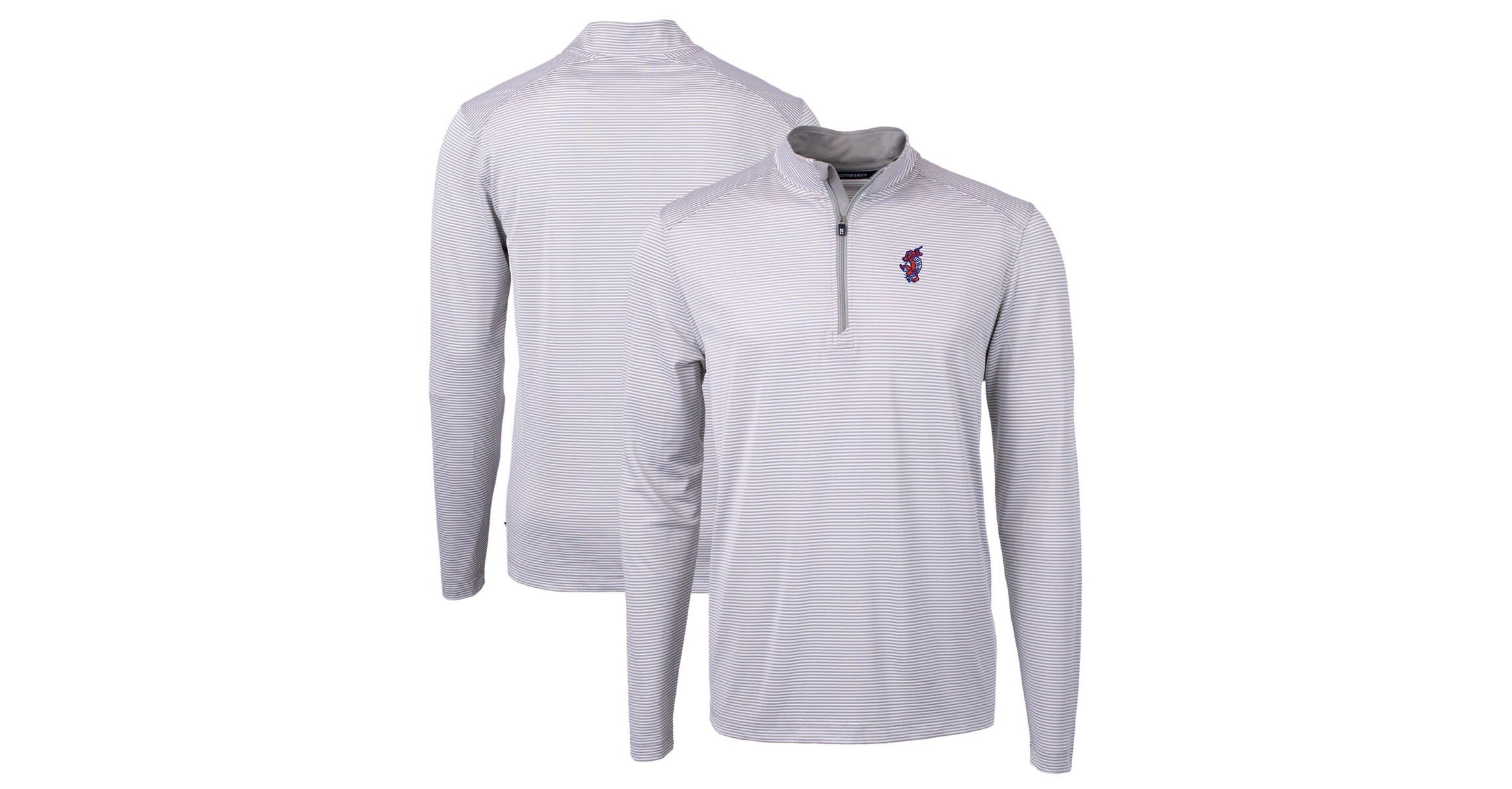 NCAA Florida Gators Swinging Gator Virtue Eco Pique Micro Stripe Recycled Quarter-Zip Pullover Top