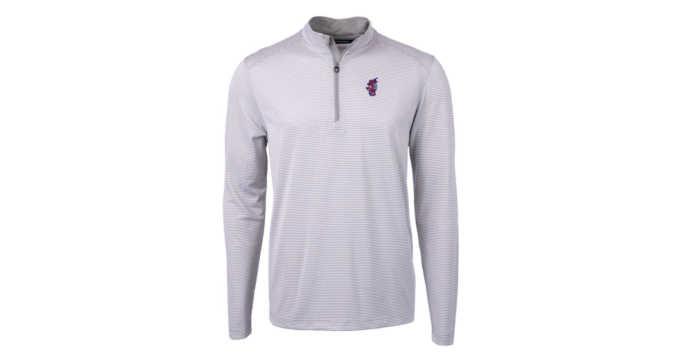 NCAA Florida Gators Swinging Gator Virtue Eco Pique Micro Stripe Recycled Quarter-Zip Pullover Top