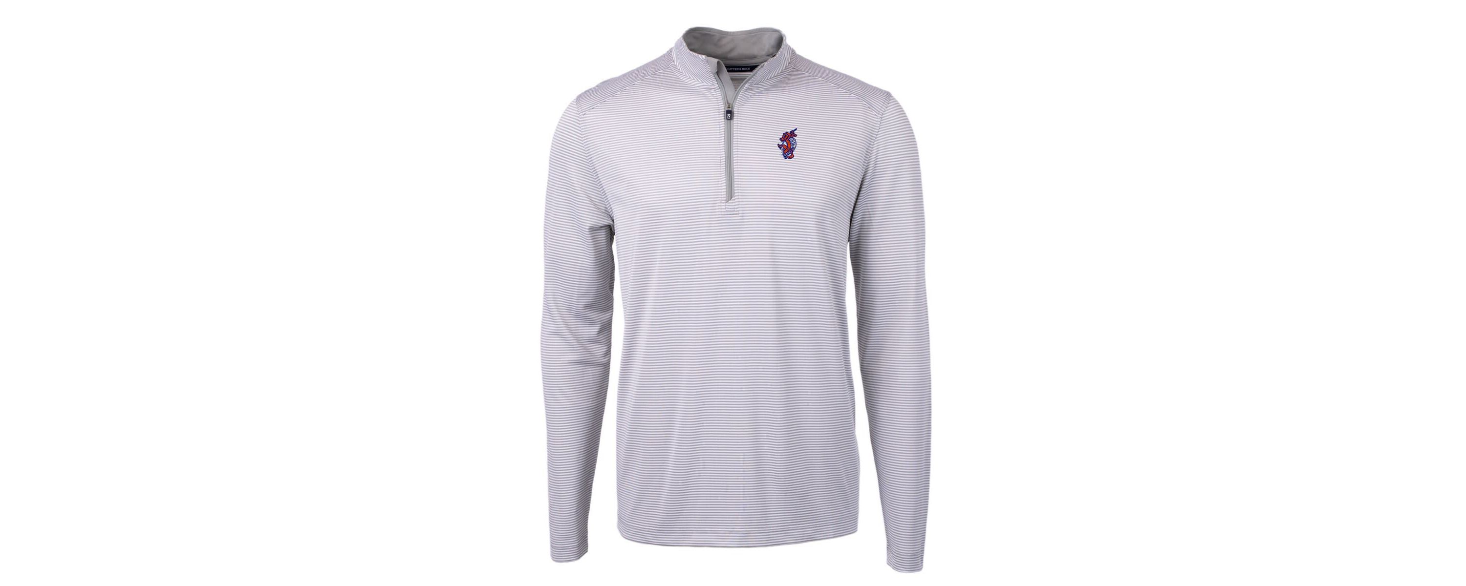NCAA Florida Gators Swinging Gator Virtue Eco Pique Micro Stripe Recycled Quarter-Zip Pullover Top