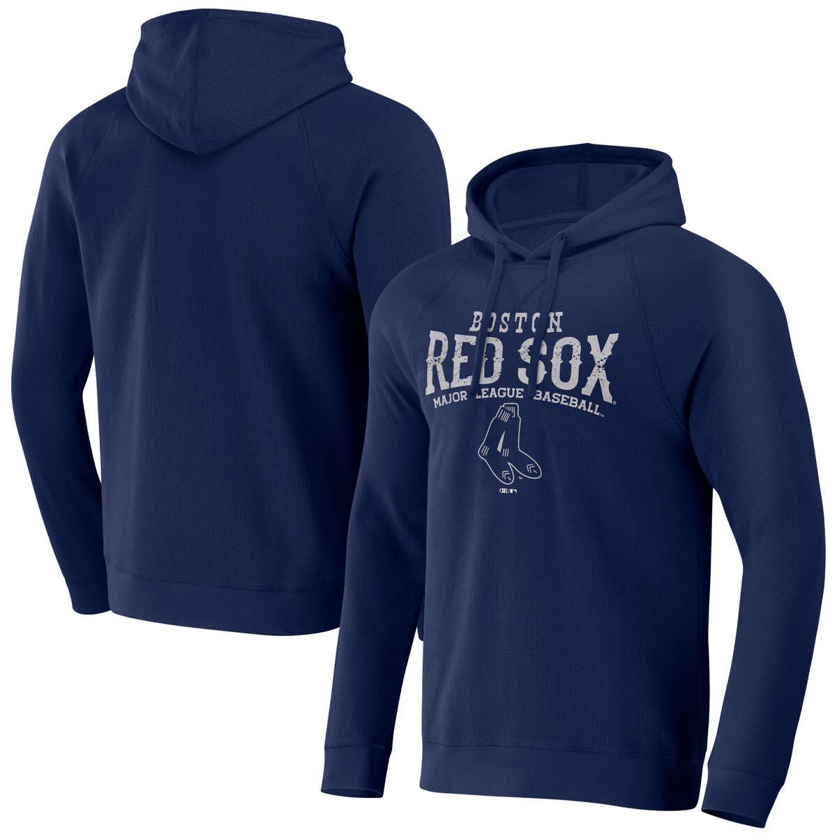 Boston Red Sox MLB Boston Sox Waffle-Knit Raglan Pullover Hoodie