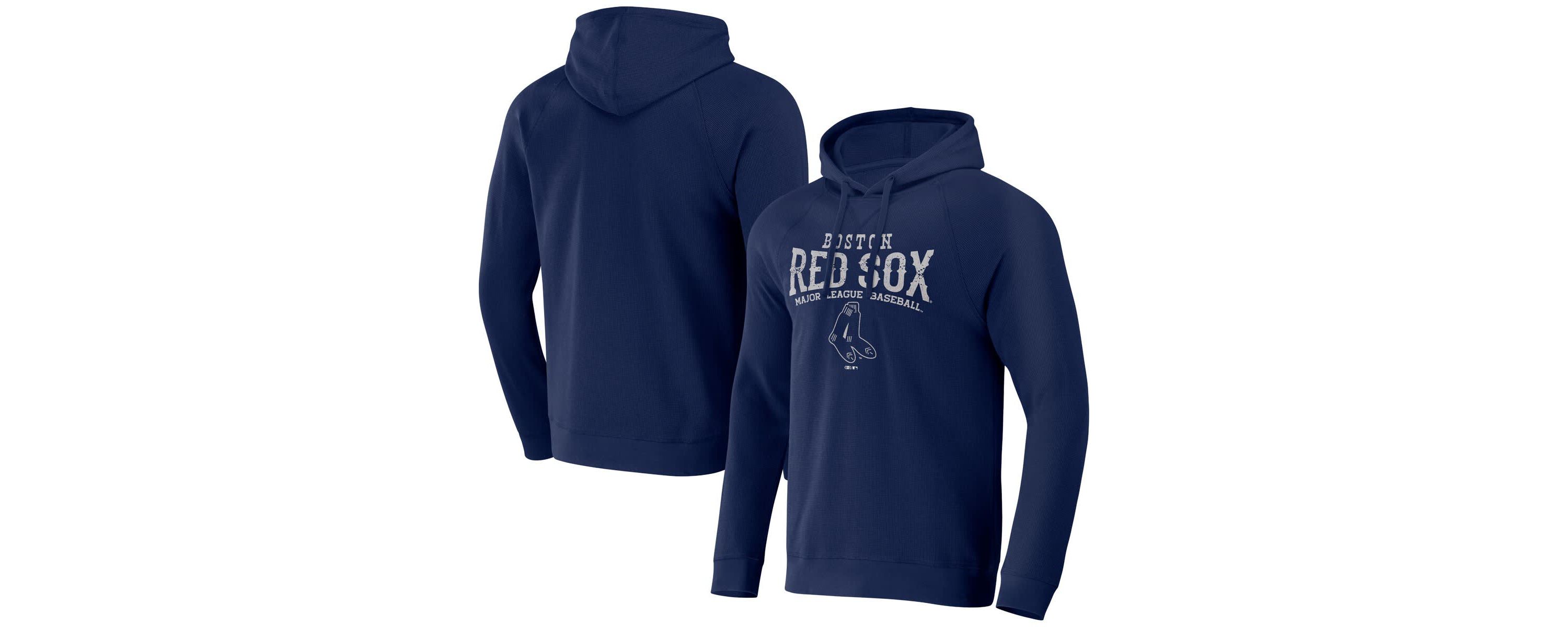 Boston Red Sox MLB Boston Sox Waffle-Knit Raglan Pullover Hoodie