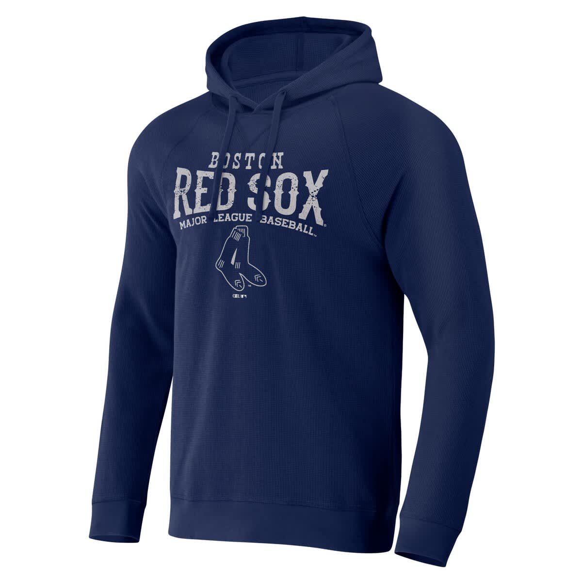 Boston Red Sox MLB Boston Sox Waffle-Knit Raglan Pullover Hoodie