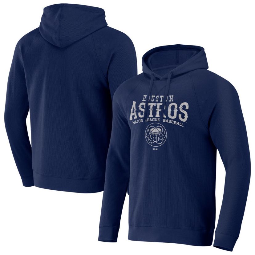 MLB Houston Astros Waffle-Knit Raglan Pullover Hoodie