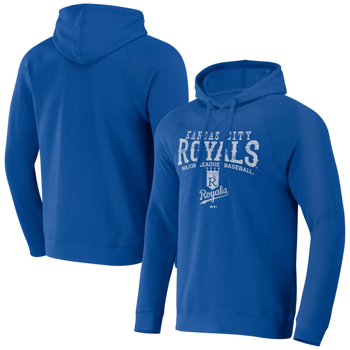 MLB Kansas City Royals Waffle-Knit Raglan Pullover Hoodie