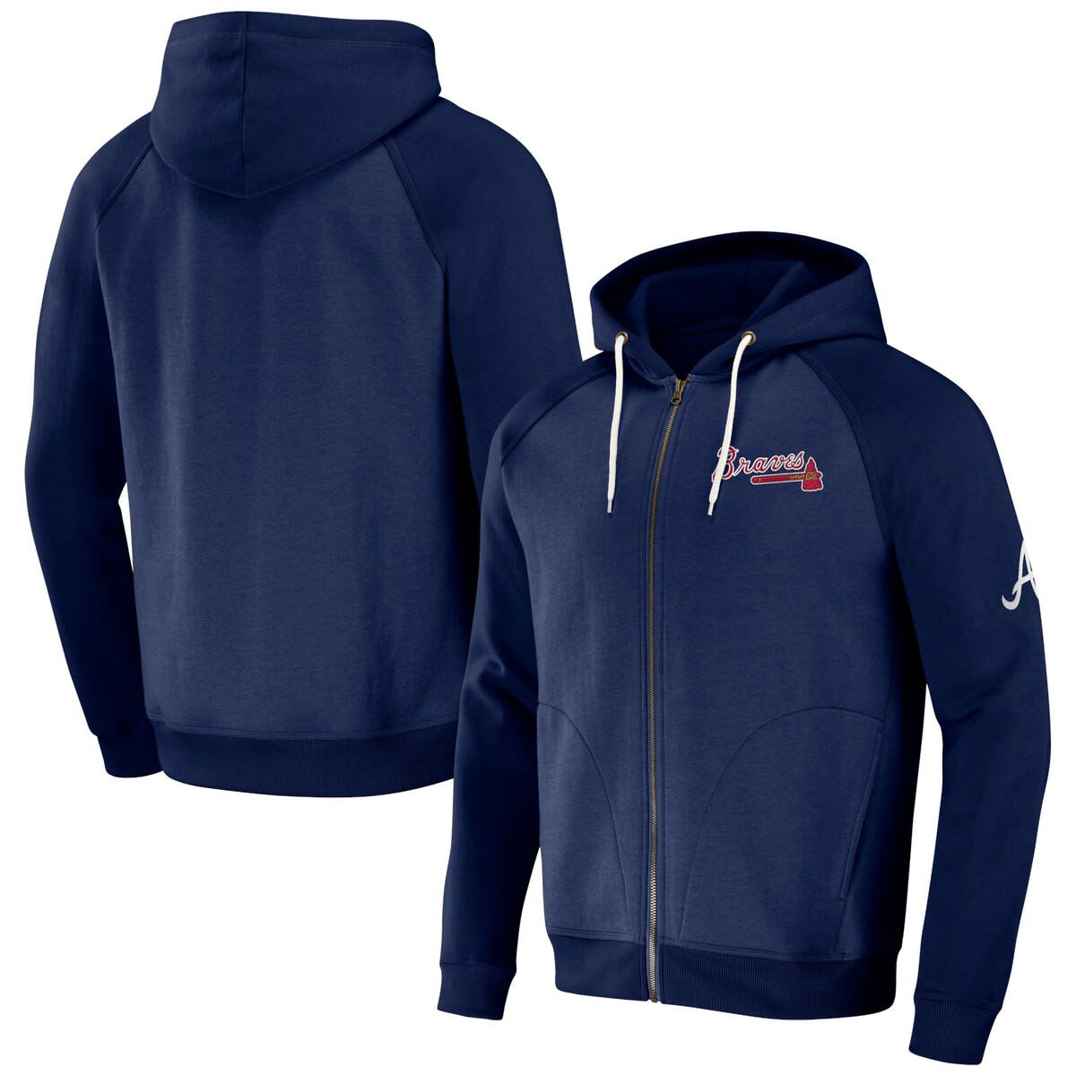 MLB Atlanta Braves Raglan Full-Zip Hoodie
