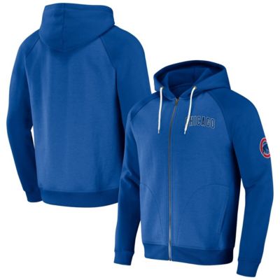 Darius Rucker Collection by Fanatics Men's MLB Chicago Cubs Raglan Full-Zip Hoodie, Small