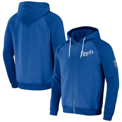 Darius Rucker Collection by Fanatics Men's MLB Kansas City Royals Raglan Full-Zip Hoodie, Small