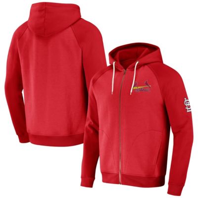 Darius Rucker Collection by Fanatics Men's MLB St. Louis Cardinals Raglan Full-Zip Hoodie, Red, Small