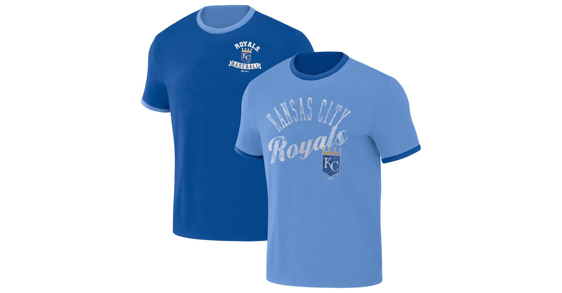 MLB Royal/Light Kansas City Royals Two-Way Ringer Reversible T-Shirt