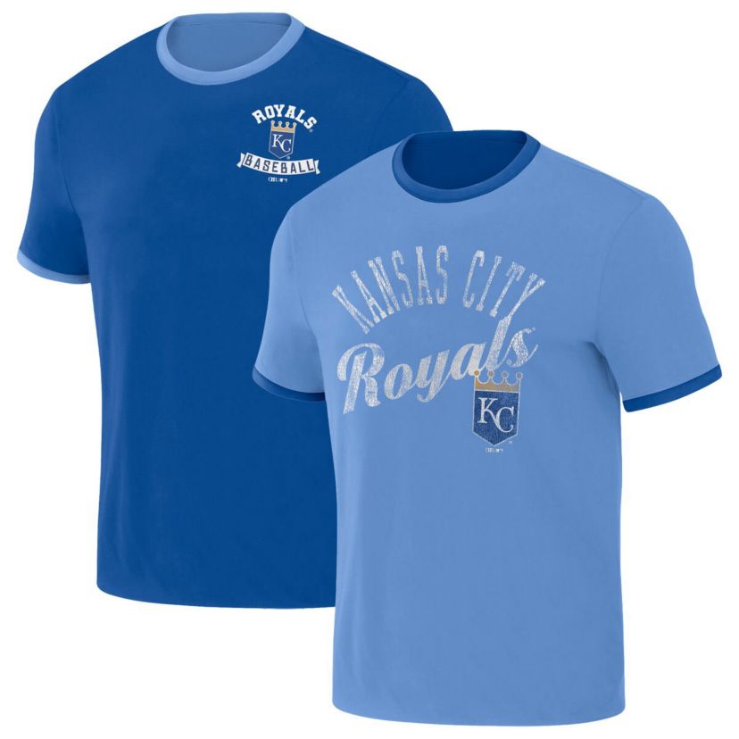 MLB Royal/Light Kansas City Royals Two-Way Ringer Reversible T-Shirt