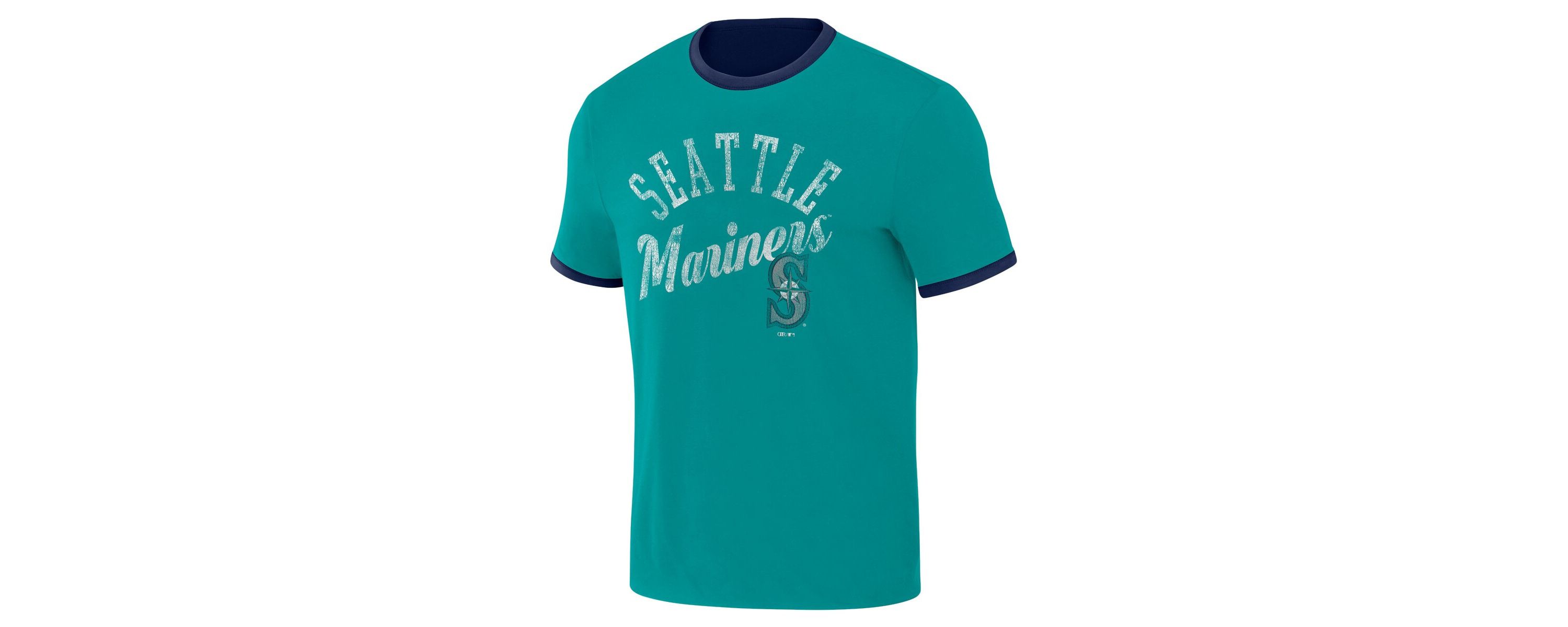 MLB Navy/Teal Seattle Mariners Two-Way Ringer Reversible T-Shirt
