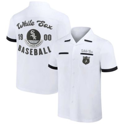 Darius Rucker Collection by Fanatics Men's Chicago White Sox MLB Chicago Sox Bowling Button-Up Shirt, Small
