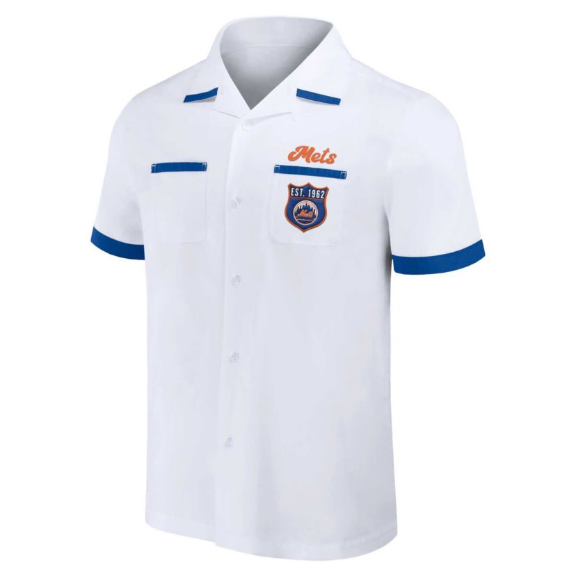 MLB New York Mets Bowling Button-Up Shirt