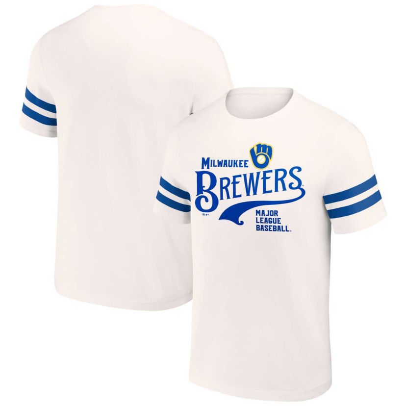 MLB Milwaukee Brewers Yarn Dye Vintage T-Shirt