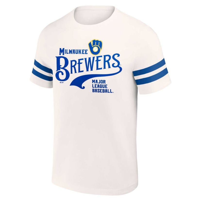 MLB Milwaukee Brewers Yarn Dye Vintage T-Shirt