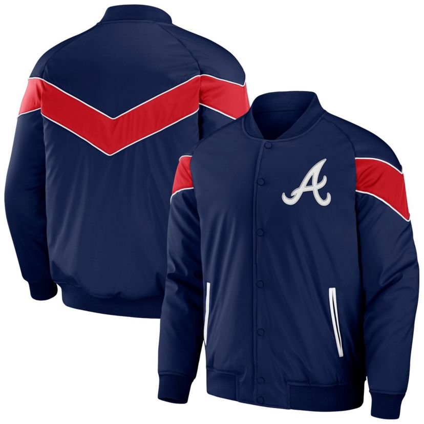 MLB Atlanta Braves Baseball Raglan Full-Snap Jacket