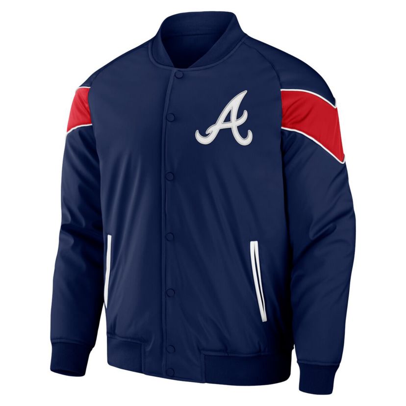 MLB Atlanta Braves Baseball Raglan Full-Snap Jacket