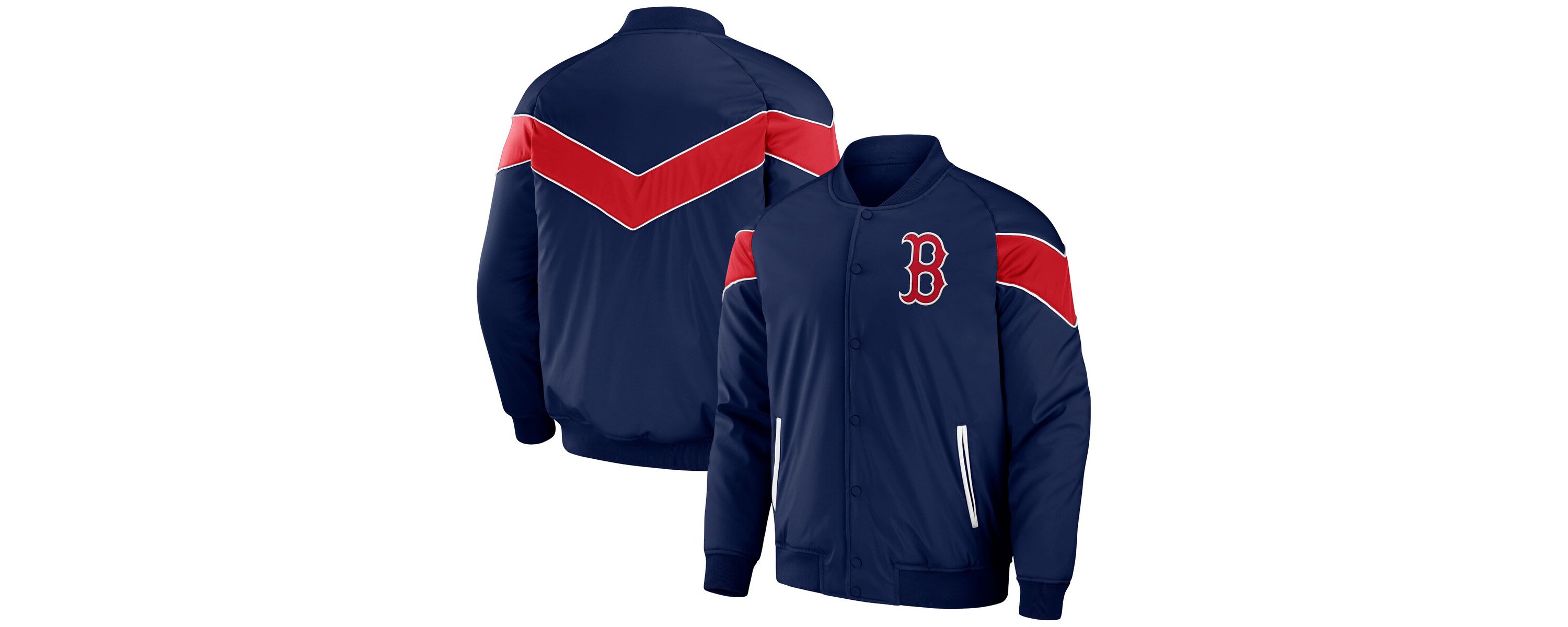 Boston Red Sox MLB Boston Sox Baseball Raglan Full-Snap Jacket