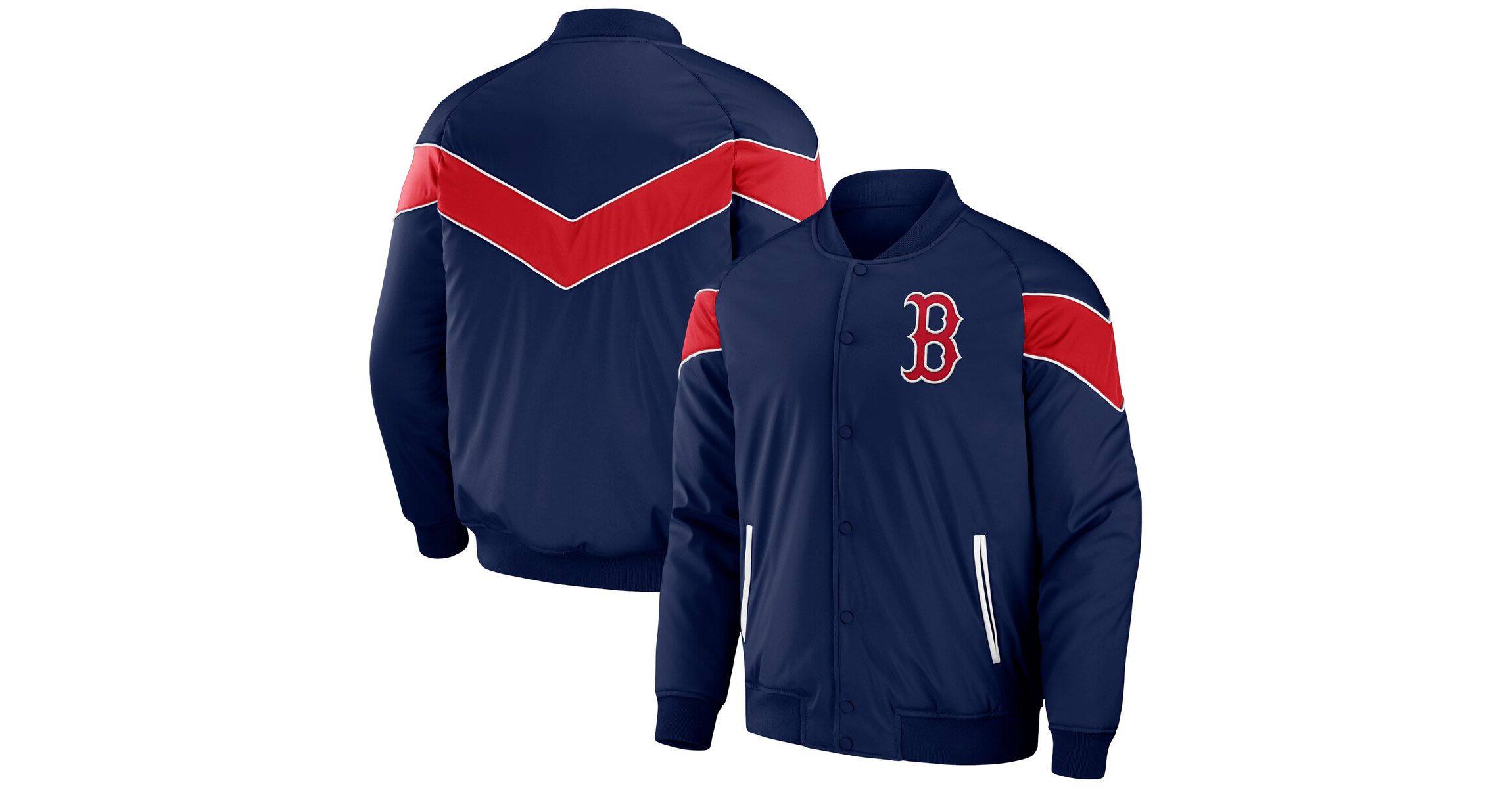 Boston Red Sox MLB Boston Sox Baseball Raglan Full-Snap Jacket
