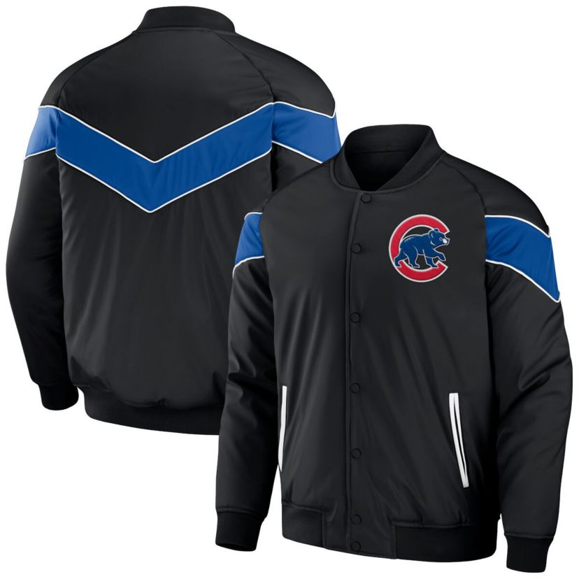MLB Chicago Cubs Baseball Raglan Full-Snap Jacket