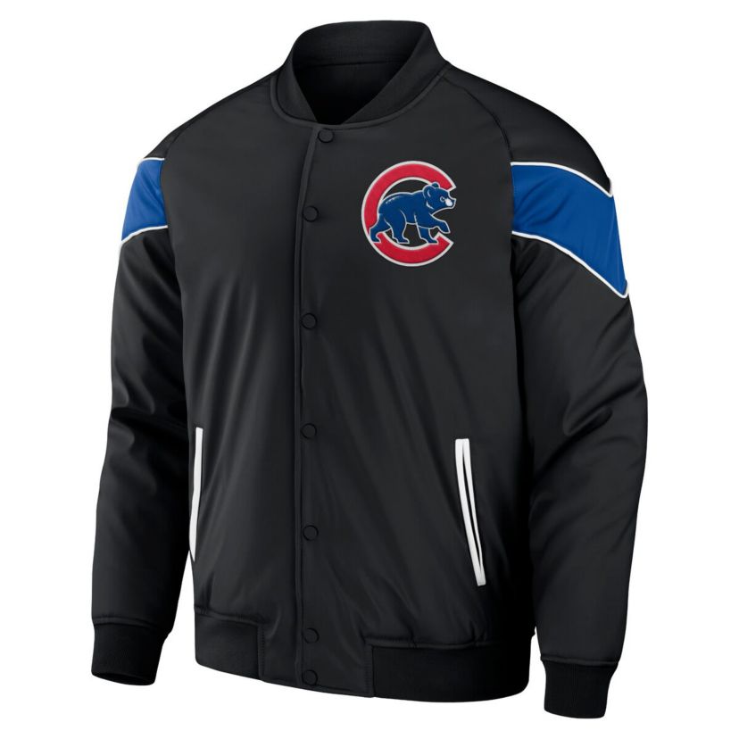 MLB Chicago Cubs Baseball Raglan Full-Snap Jacket