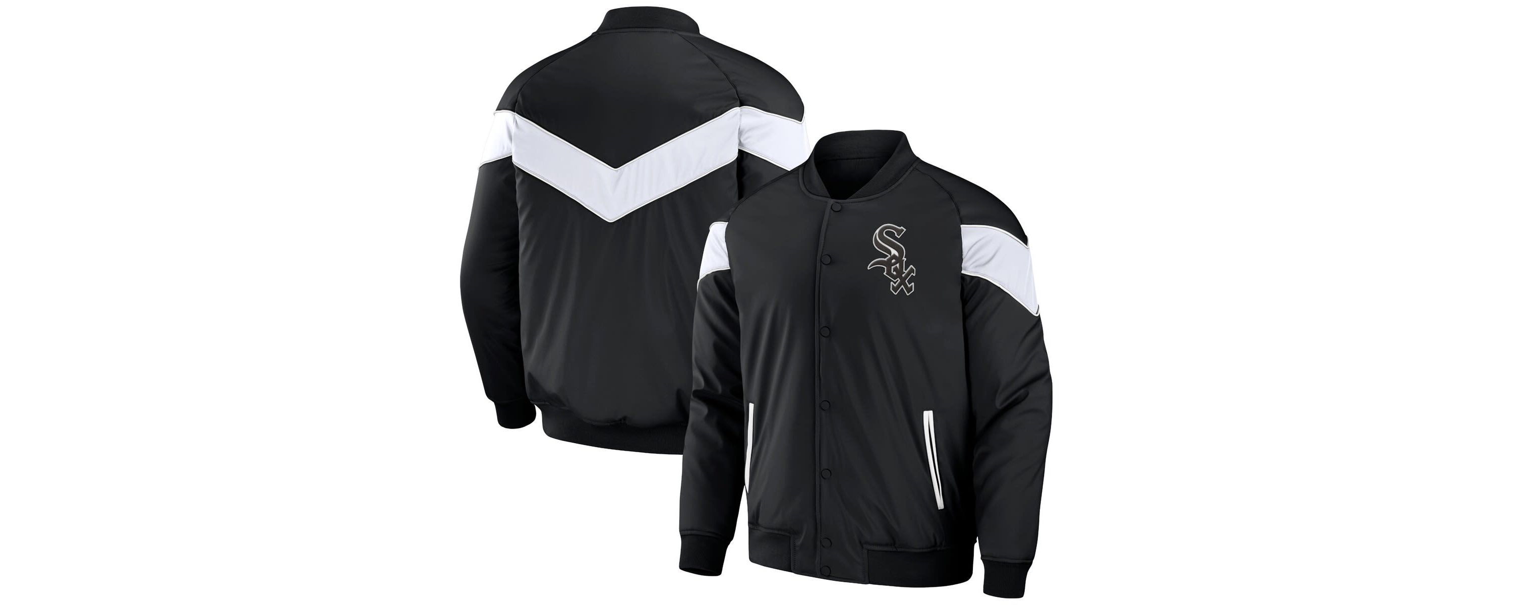 Chicago White Sox MLB Chicago Sox Baseball Raglan Full-Snap Jacket