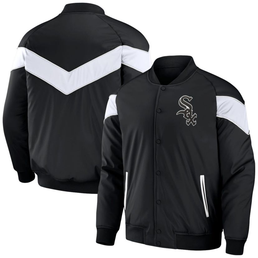 Chicago White Sox MLB Chicago Sox Baseball Raglan Full-Snap Jacket