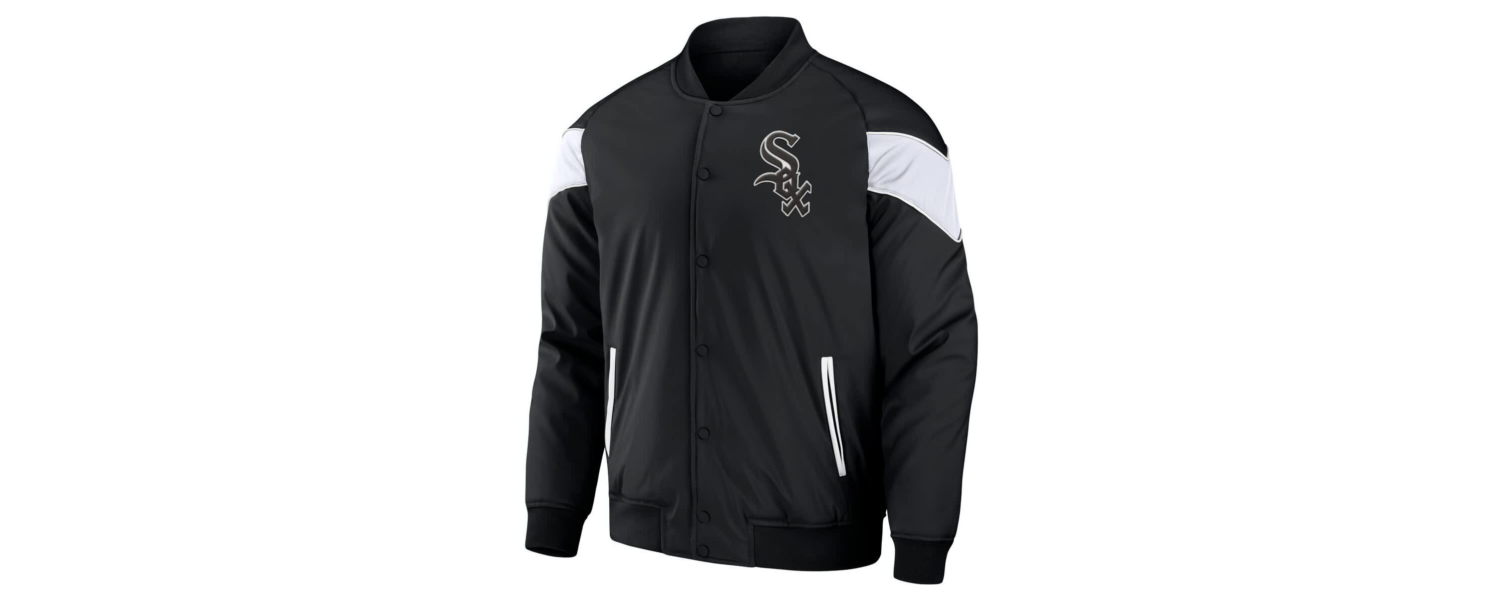 Chicago White Sox MLB Chicago Sox Baseball Raglan Full-Snap Jacket
