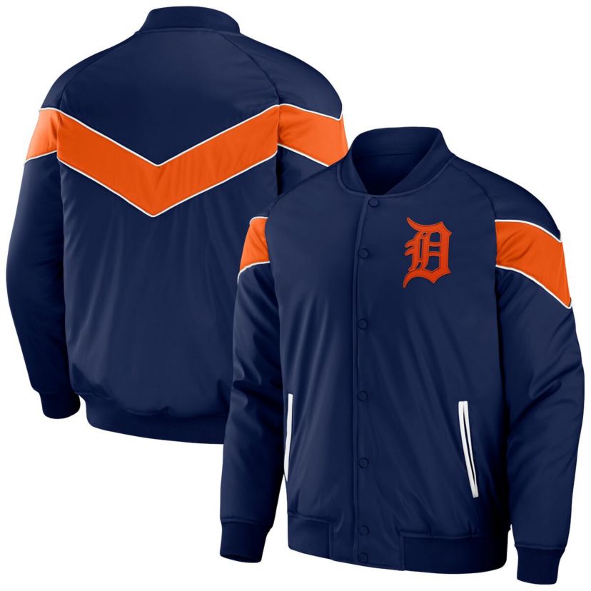 MLB Detroit Tigers Baseball Raglan Full-Snap Jacket