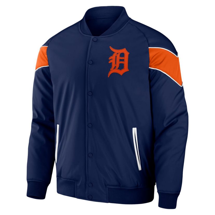 MLB Detroit Tigers Baseball Raglan Full-Snap Jacket