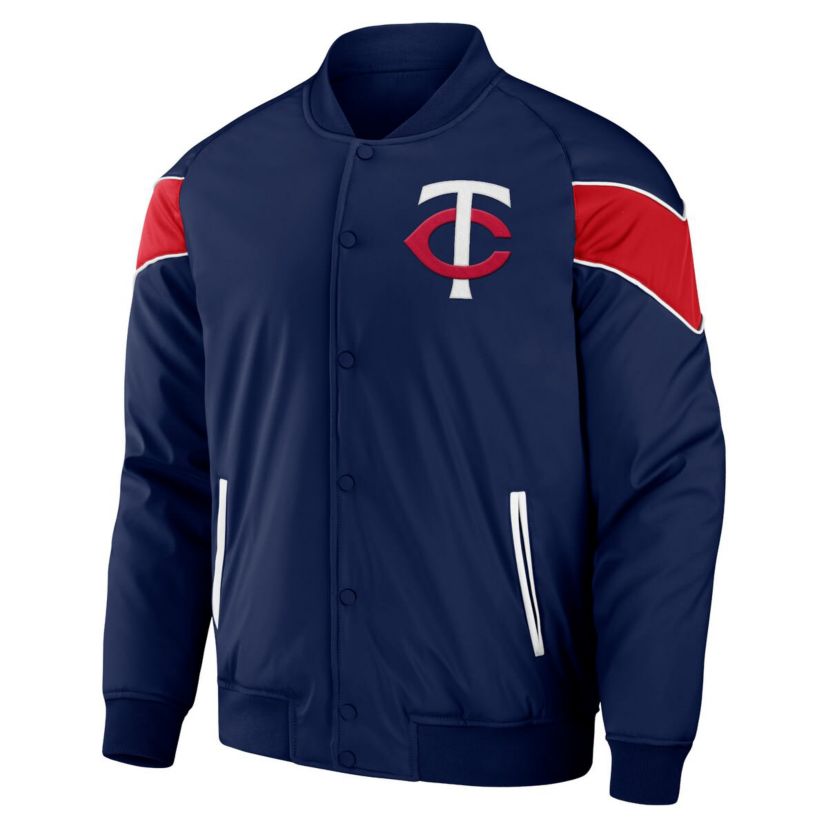 MLB Minnesota Twins Baseball Raglan Full-Snap Jacket